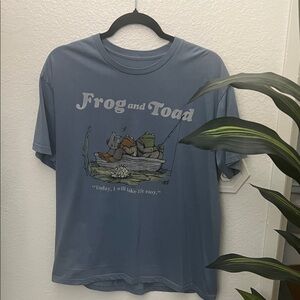 Blue Frog and Toad Graphic T-Shirt